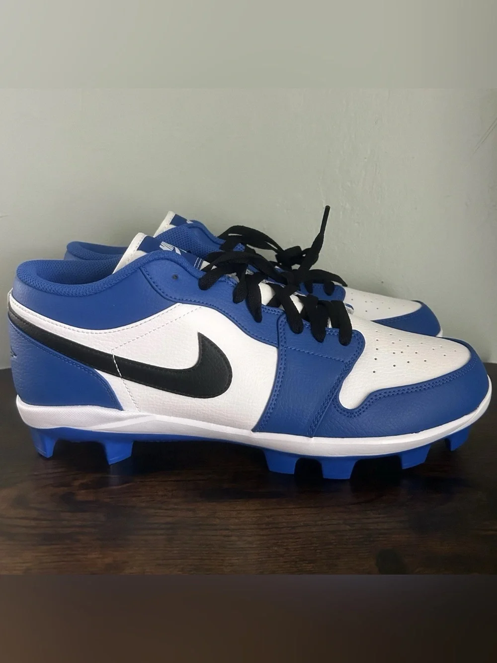 Nike Jordan 1 Retro MCS Men’s Baseball Cleats Blue White Size 14 CJ8524-411